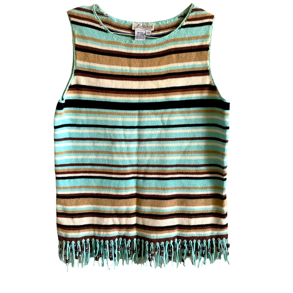 J.Marco tassel beaded hem Sweater